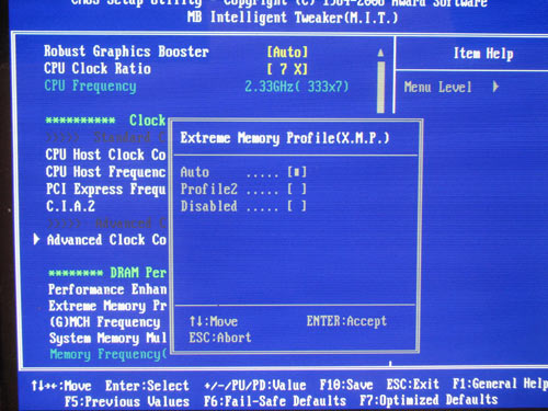 Gigabyte EP45-UD3R X.M.P