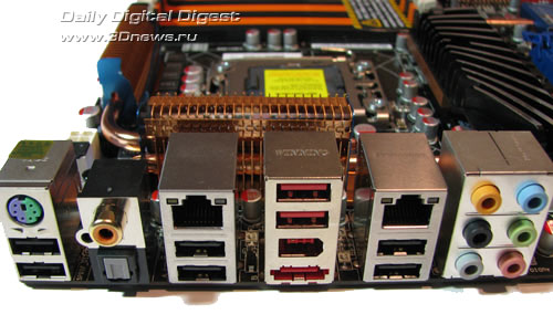 ASUS P6T Deluxe задняя панель