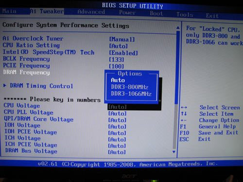 ASUS P6T Deluxe частота памяти