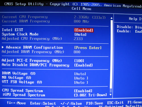 MSI P7NGM, настройки разгона 1