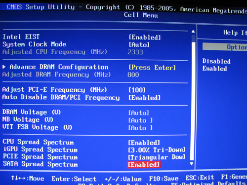 MSI P7NGM, настройки разгона 2