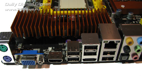 ECS A780GM-A Ultra задняя панель