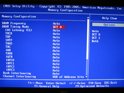 ECS A780GM-A Ultra настройки памяти 1