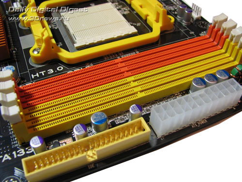 ECS A780GM-A Ultra слоты DIMM