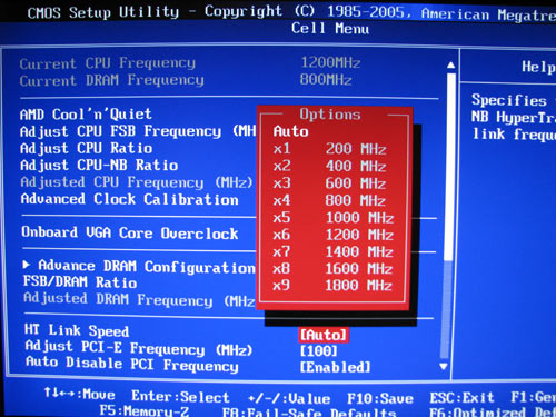 MSI DKA790GX множитель шины HyperTransport