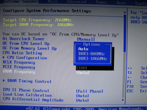  ASUS Rampage II Extreme частота памяти 