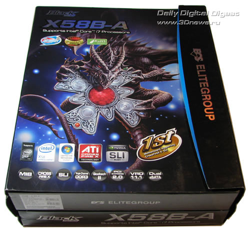 ECS X58B-A упаковка