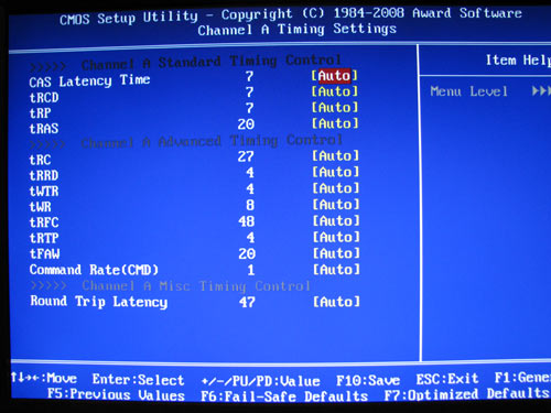 Gigabyte EX58-UD5 настройки памяти 3