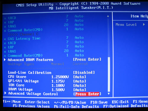 Gigabyte EX58-UD5 настройки разгона 2