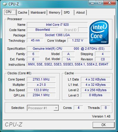 Gigabyte EX58-UD5 штатная частота