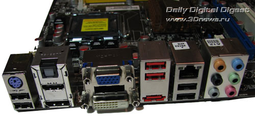 ASUS P5N7A-VM задняя панель