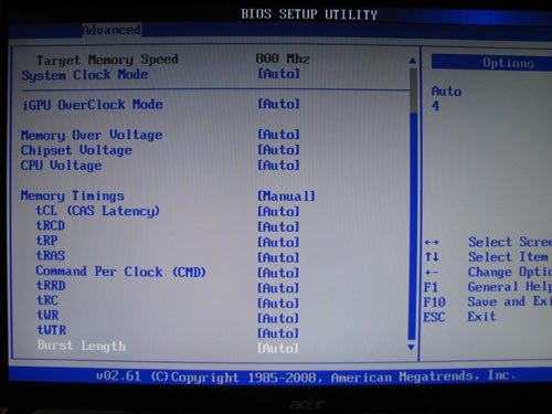 ASUS P5N7A-VM настройки памяти