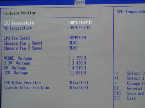 ASUS M4A79 Deluxe системный мониторинг