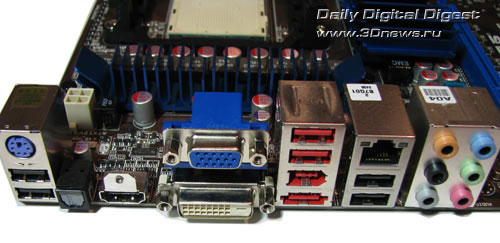 ASUS M4A78T-E задняя панель