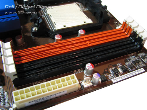 ASUS M4A78T-E слоты DIMM