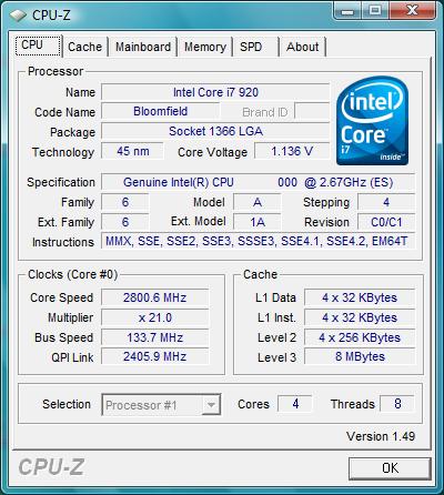 MSI X58 Pro штатная частота