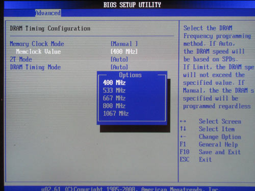 ASUS M3A78-T частота памяти
