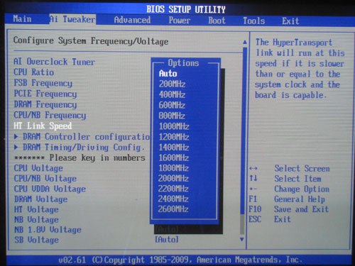 ASUS M4A79T Deluxe множитель HT