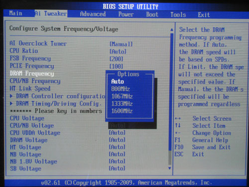 ASUS M4A79T Deluxe частота памяти