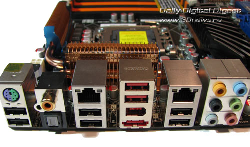 ASUS P6T Deluxe задняя панель