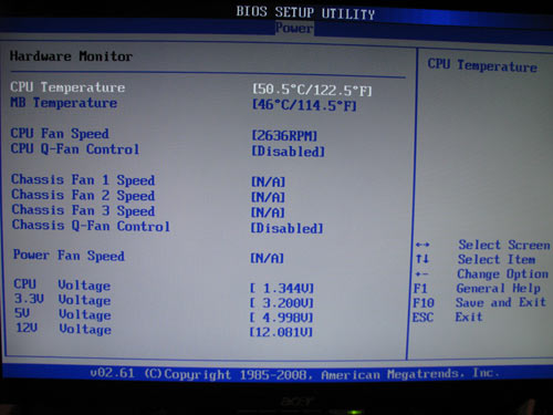 ASUS P6T Deluxe системный мониторинг