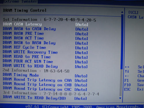  ASUS Rampage II Extreme настройки памяти 1 