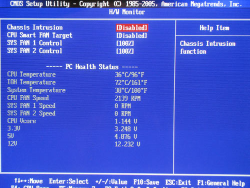 MSI X58 Pro системный мониторинг
