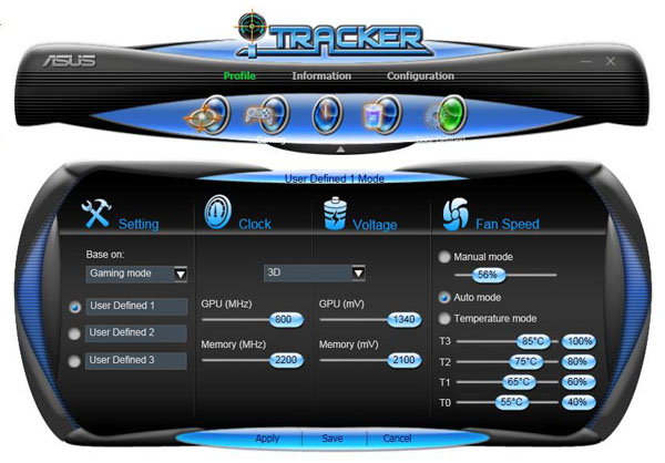  интерфейс ASUS iTracker 