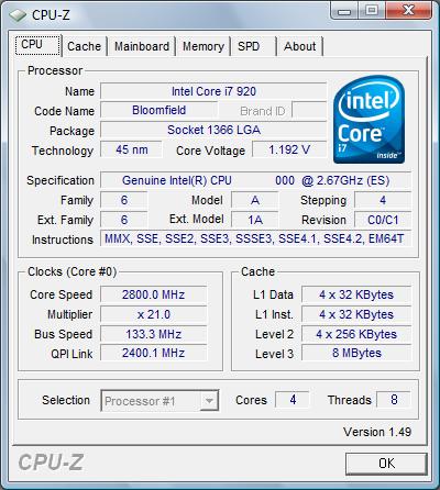 ASRock X58 Deluxe штатная частота
