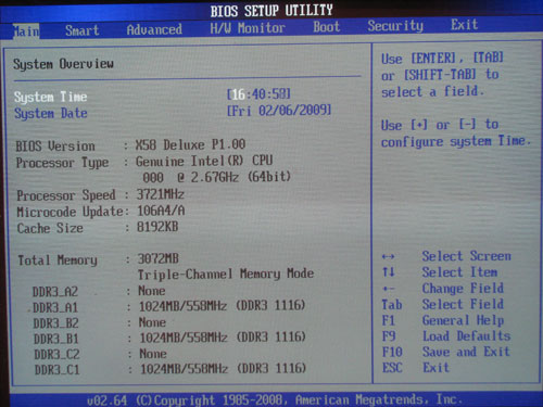 ASRock X58 Deluxe BIOS