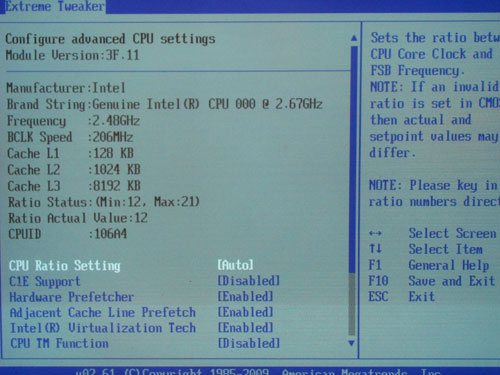  ASUS Rampage II Gene CPU 1 