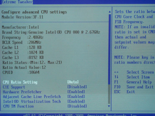 ASUS Rampage II Gene CPU 1