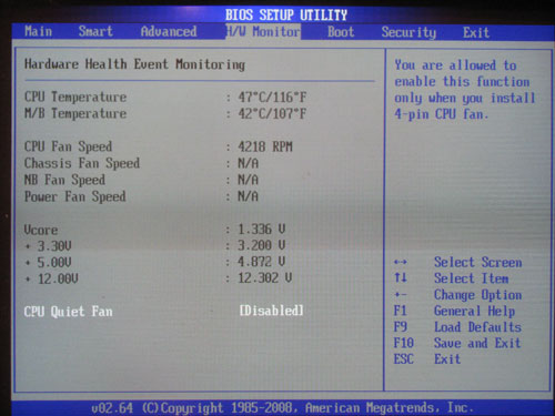ASRock M3A790GXH/128M системный мониторинг