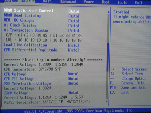 ASUS Maximus II Gene функции разгона 1