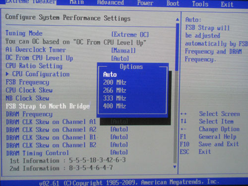 ASUS Maximus II Gene настойки памяти