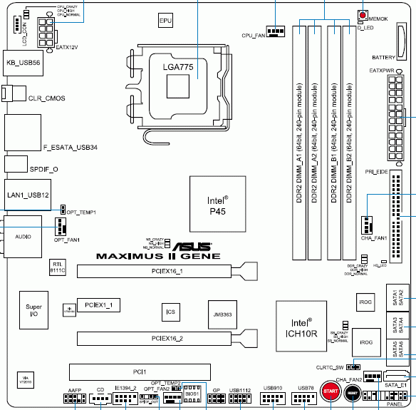 ASUS Maximus II Gene схема