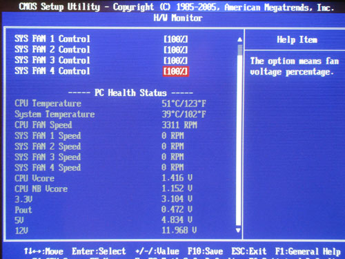 MSI 790FX-GD70 системный мониторинг