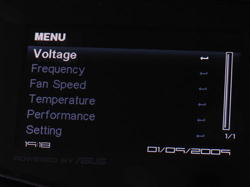 ASUS OC Station меню 1