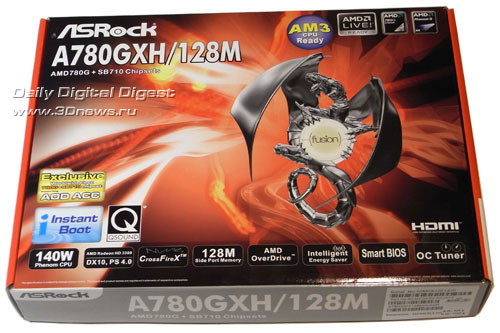 ASRock A780GXH/128M коробка