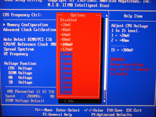 Elitegroup A790GXM-AD3 Vcore