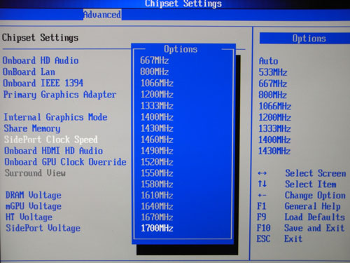 ASRock M3A780GXH/128M разгон GPU Mem