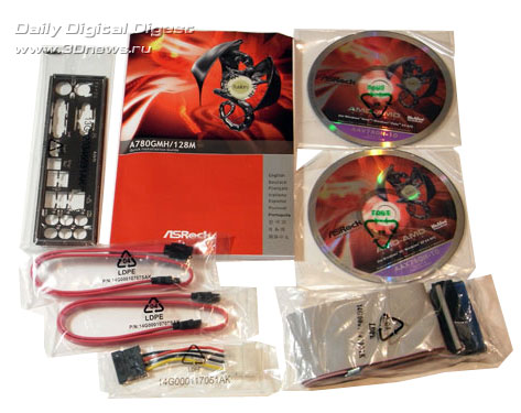 ASRock A780GMH/128M комплектация