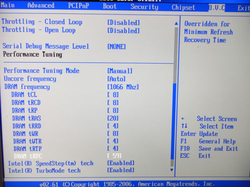 Manli X58SLI-A-E настройки памяти