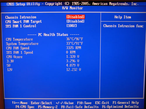 MSI 785GM-E51 системный мониторинг