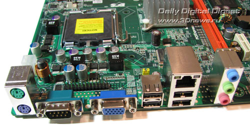 ECS G41T-M задняя панель