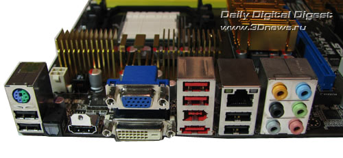 ASUS M3A78-T задняя панель