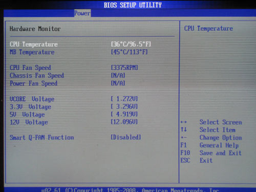 ASUS M3A78-T системный мониторинг