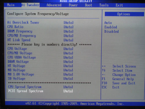 ASUS M4A78T-E настройки разгона 1