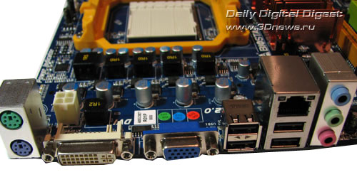 Biostar TA785GE-128M задняя панель