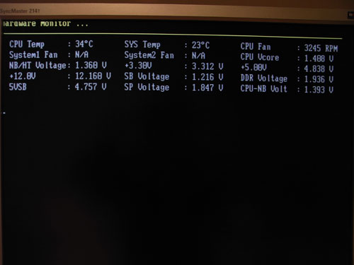 Biostar TA785GE-128M системный мониторинг 1